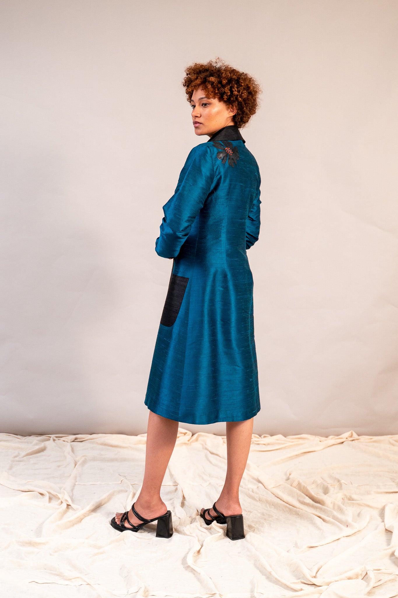 Harriet Coat in Raw Silk